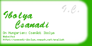 ibolya csanadi business card